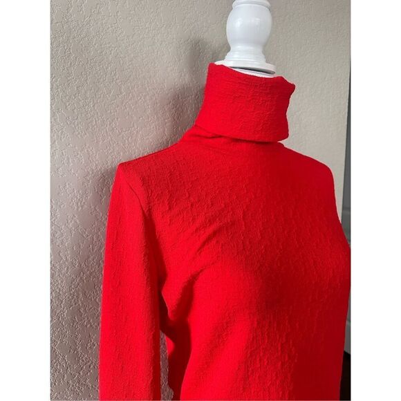 Patrizia Luca Red Textured Turtleneck - Picture 7 of 8